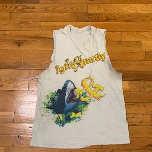 Blue shark wahoos fish taco tank top